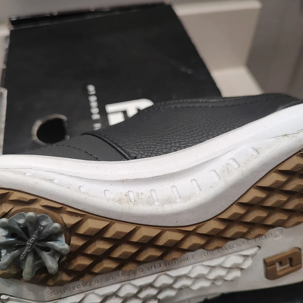 FootJoy Contour 54180 Black Tan Leather Luxe Men Golf Shoe Sz 7.5 Gorpcore